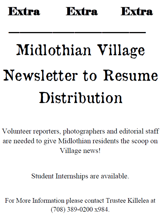 Newletter to start again