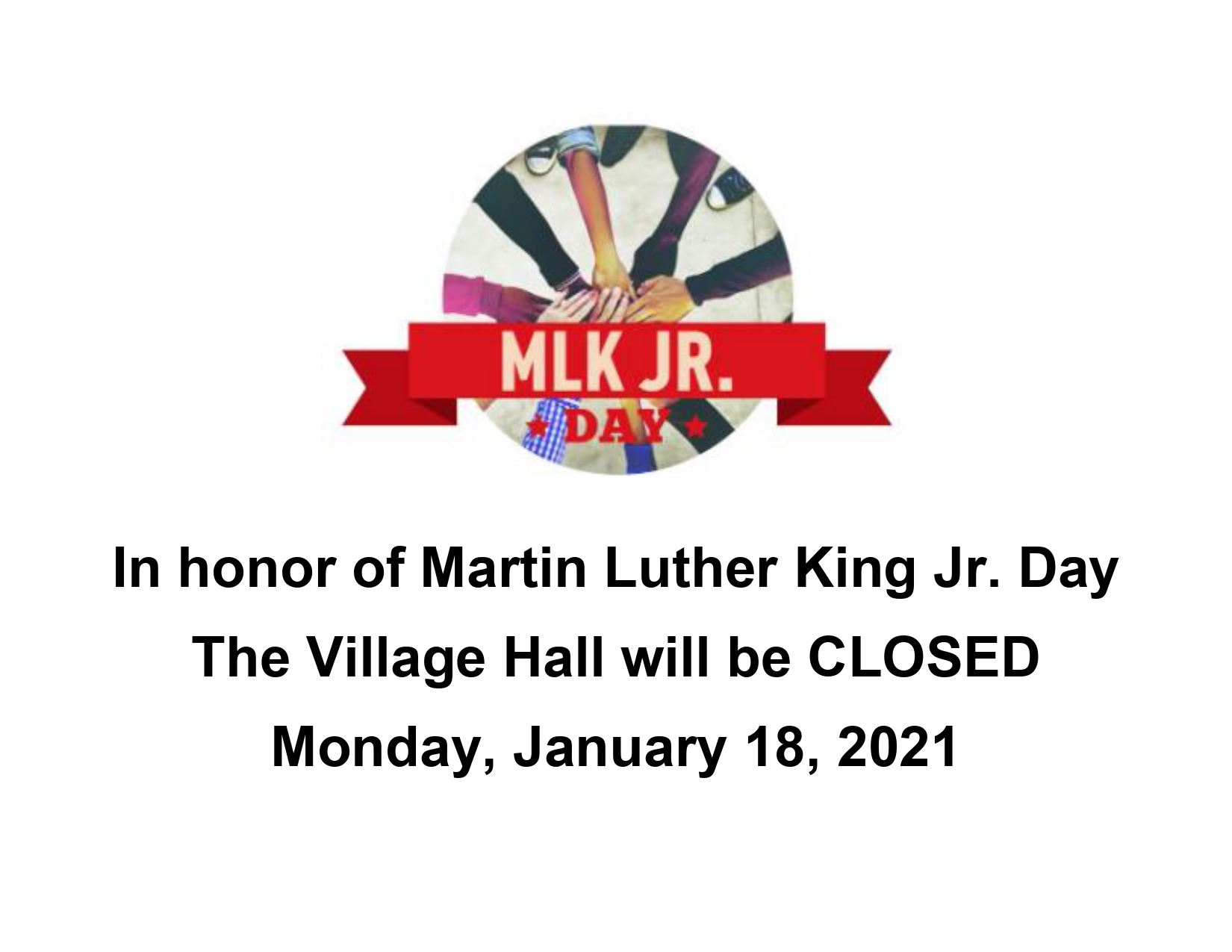 In honor of Martin Luther King Jr