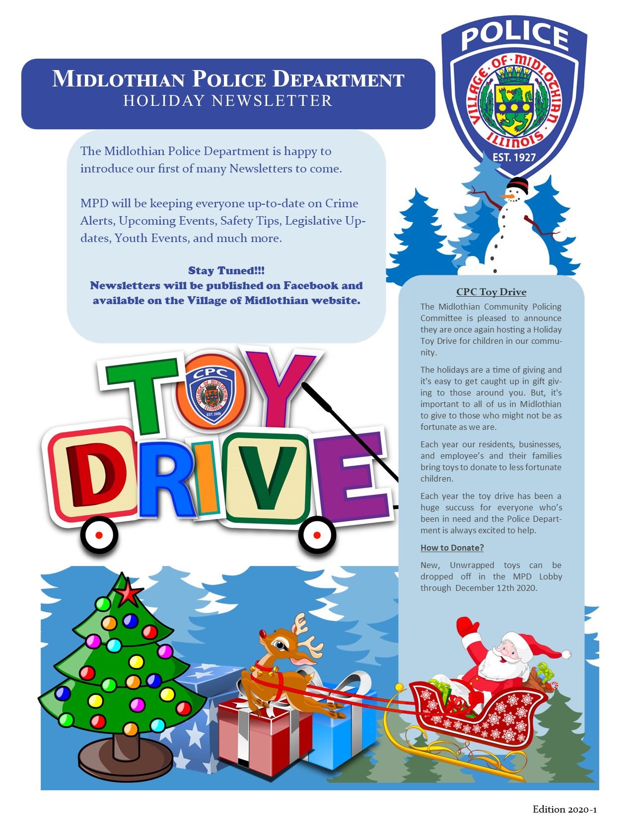 2020-1 MPD Holiday Newsletter
