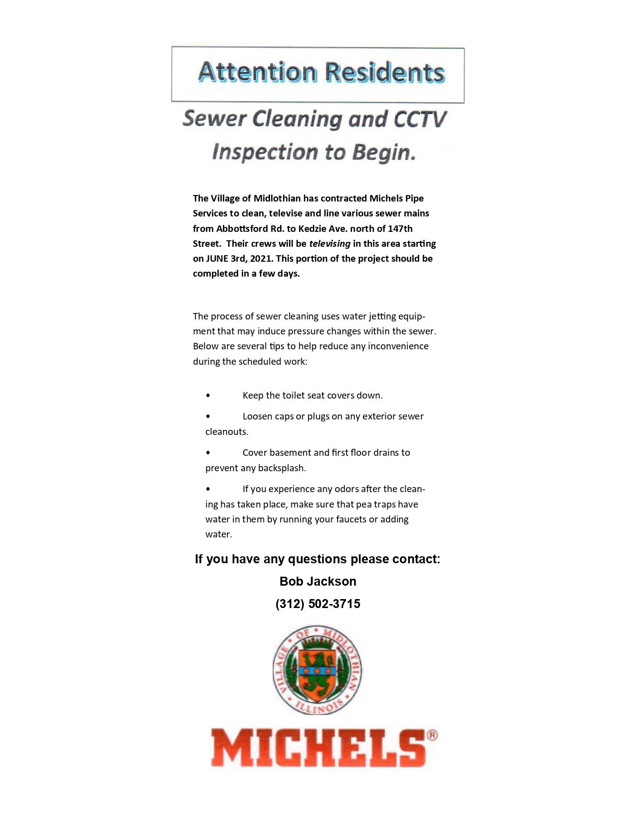 Resident notice flyer